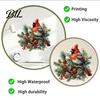 Winter Seasonal Window Ornaments Christmas Bird Wall Sticker, Decorative PVC Decal with Pine Branch Cone And Reusable Holiday Glass Clings Red Berry,
