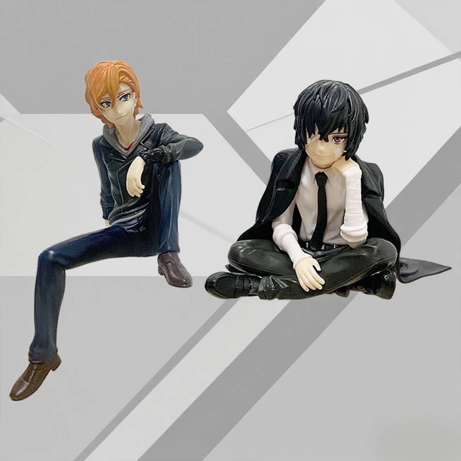 Sold Bungo Stray Dogs Nakahara Chuya Figure Dazai Osamu Action Noodles Press Model PVC Collectible Toys Birthday Gifts