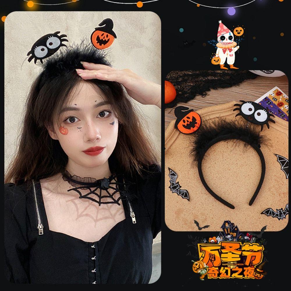 Cartoon Halloween Hairband Spider Ghost Headband Cute Pumkin Hairband  Girl