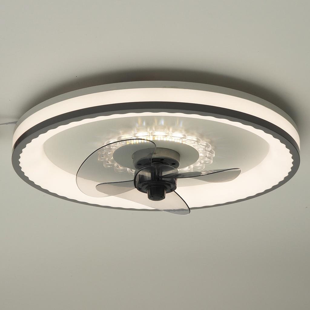 Dimmbarer 72-W-LED-Deckenventilator mit Fernbedienung, Ventilator mit Beleuchtung, einstellbare Windgeschwindigkeit, LED-Luftkühlerlampe