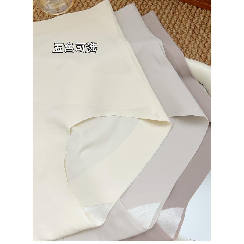 Women High Waist Seamless Tummy Control Hip Lifting Antibacterial Silk Crotch Briefs