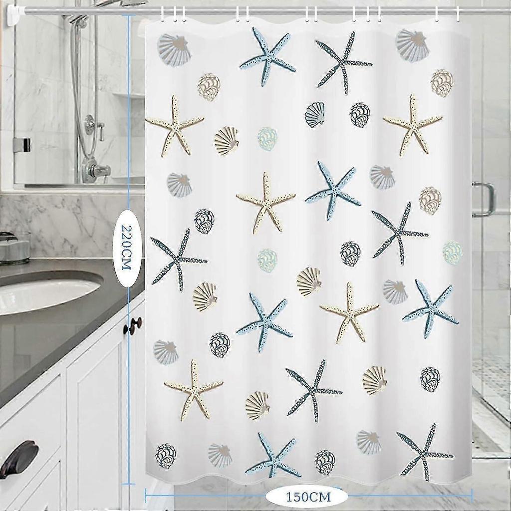 Antibacterial Shower Curtain for Bath and Tub with Waterproof Design