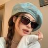 Cowboy Beret Women Autumn Washed Old Retro Star Anise Bud Painter Hat High Sense Hat Lady