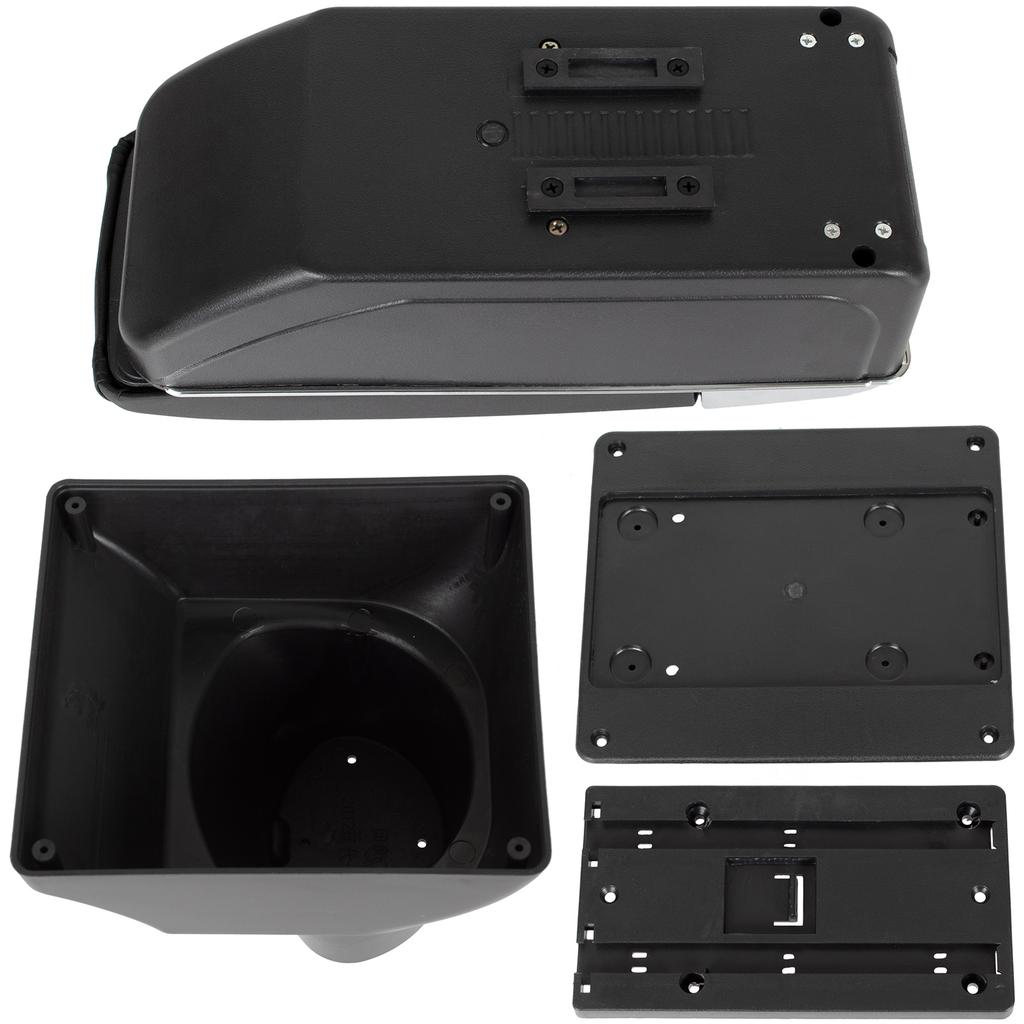 Hyundai I20 I 08-14 Armrest with Storage BLACK ECO LEATHER + Installation Kit
