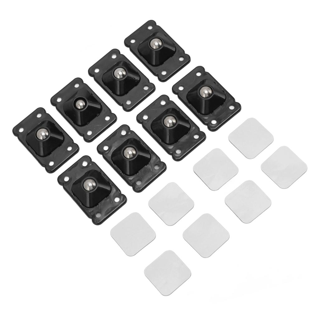 Mini Lenkrollen Klebend 360 Grad Drehung Rollen für Mini Möbel Aufbewahrungsbox Schwarz