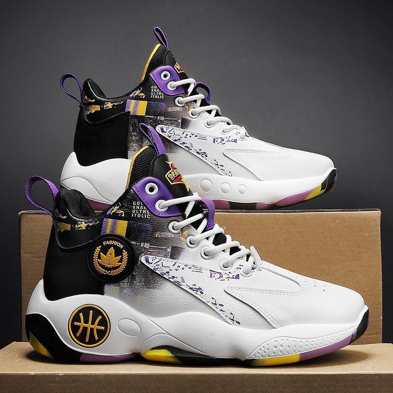 Basketball Shoes Spring Fashion Platform Running Shoes Students Outdoor Color Matching Lightweight Sports Shoes