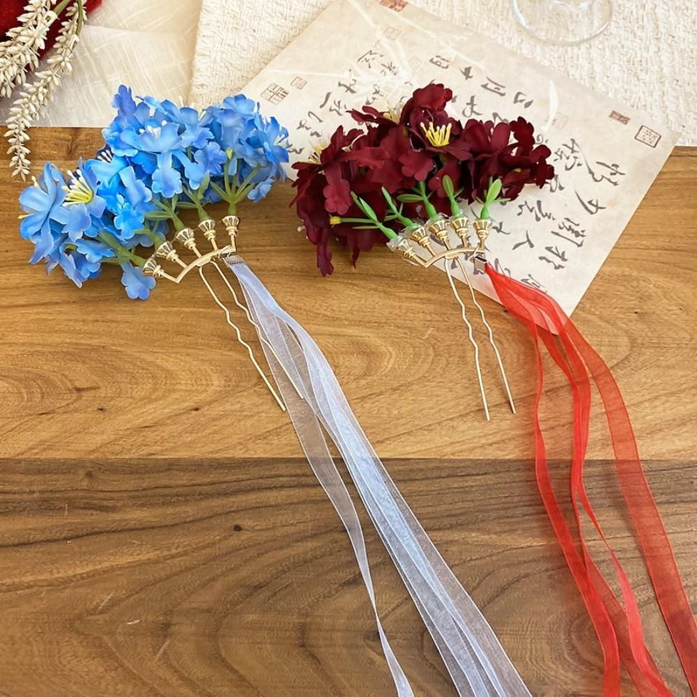 Bohemian Chinese Style Side Clip Fairy Thai Hair Fork Elegant Bride Hair Accessories  Bridesmaid