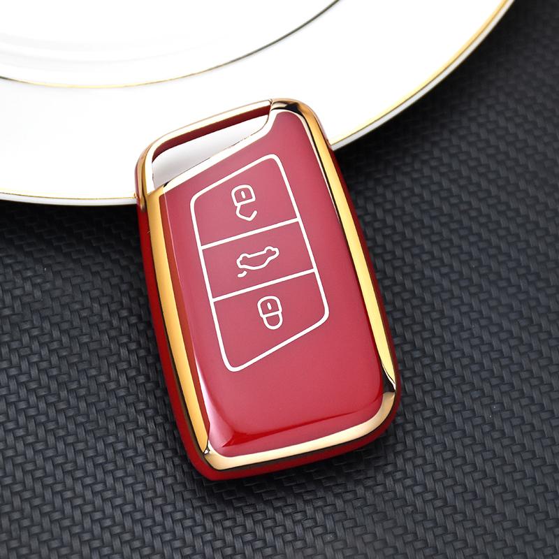 Soft TPU Car Key Case Cover Remote Key Holder Shell Fob for Volkswagen VW Magotan Passat B8 Golf For Skoda Superb A7 Accessories