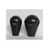 Black Red Bakelite Oval Handle Knob with Bright Finish - M6/M8/M10 Sizes