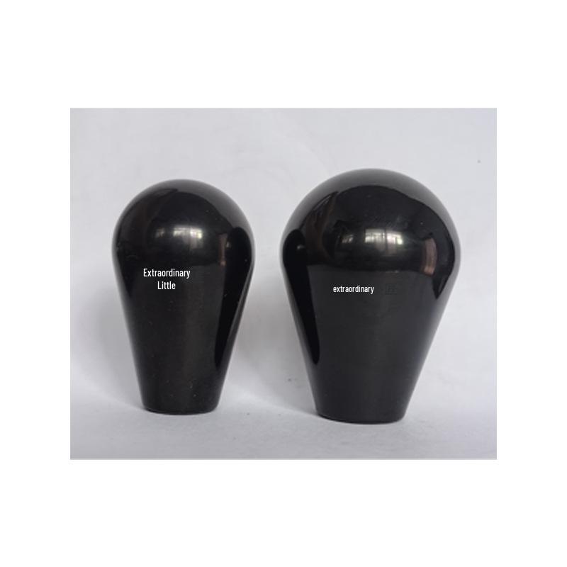 Black Red Bakelite Oval Handle Knob with Bright Finish - M6/M8/M10 Sizes