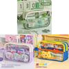 Casual Fabric Pencil Case With Large Capacity For Students And Office Use