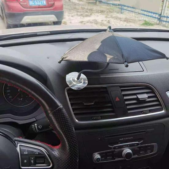 Umbrelă Parasolar Telefon Mobil Portabilă Anti-UV Parasolar Pliabil pentru Telefon