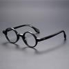 Luxus Retro Runde Brille für Männer und Frauen Ultraleicht Blaulichtfilternde Acetat-Legierung Brille