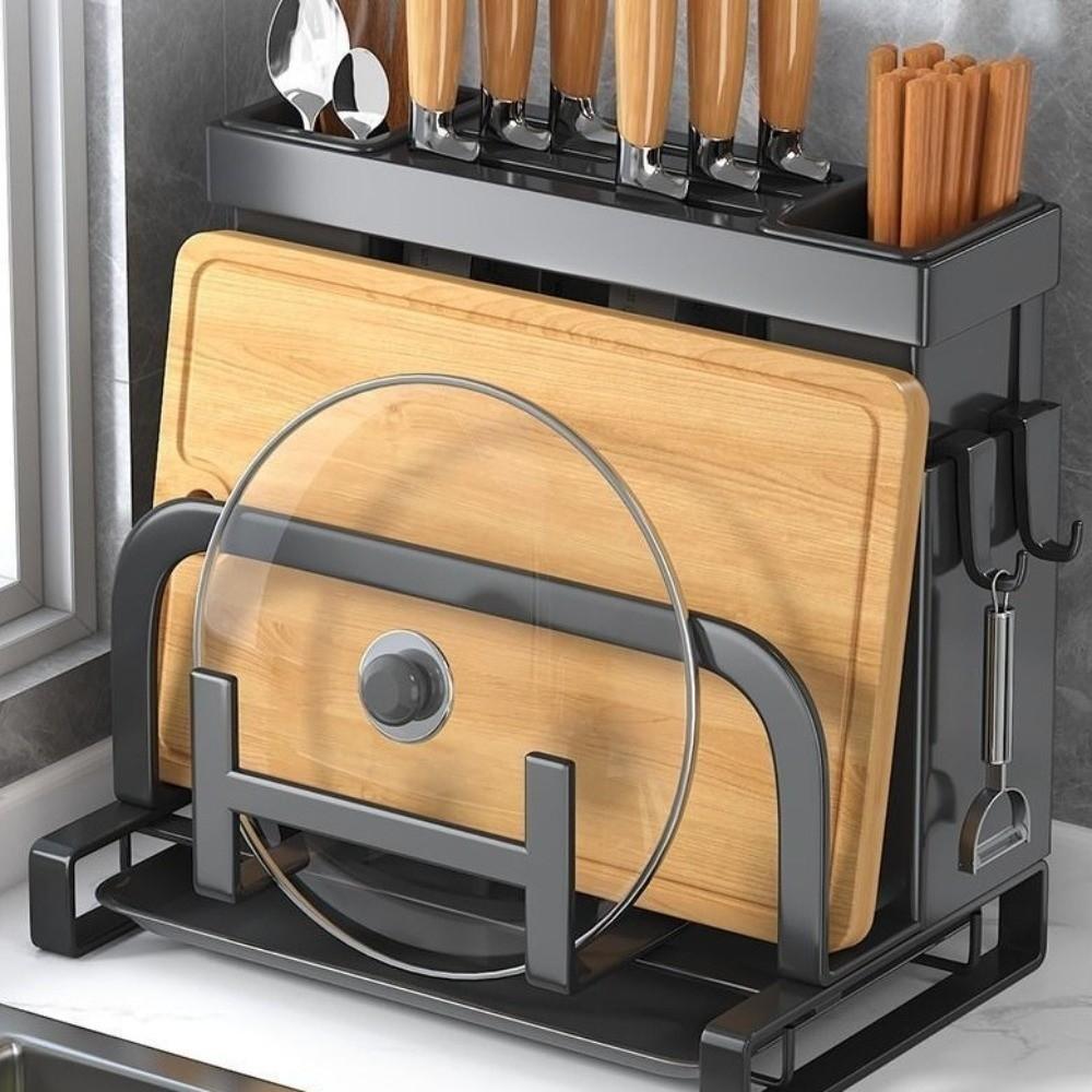 Chopstick Organization Countertop Organizer With Drainer Cutting Board Holder  Home Kitchen