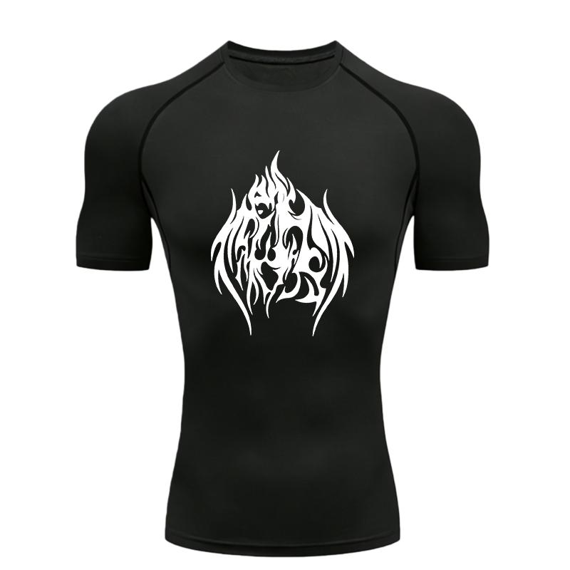 Men's Sports T-shirt Training Fitness Summer Compression Workout Quick Drying Gym Jogging Moisture-Wicking Breathable Slim Fit