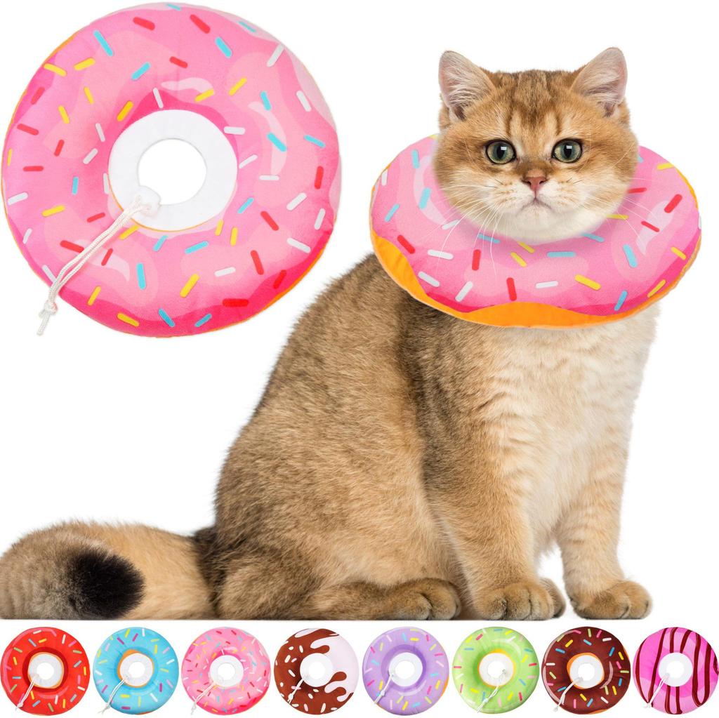 Adjustable Triangle Donut Cat Recovery Collar for Wound Healing