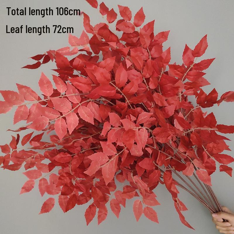 Shunran Dark Red Wine Artificial Wedding Flowers for Chinese Engagement Décor & Aisle Hanging Displays