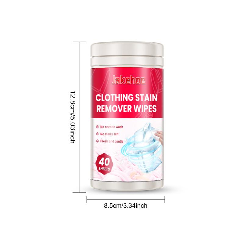 Dry Clothes Stain Removal Wipes Disposable Laundry Cleaner for Oil Grease Food Wine Stains Daily Outdoor Use
