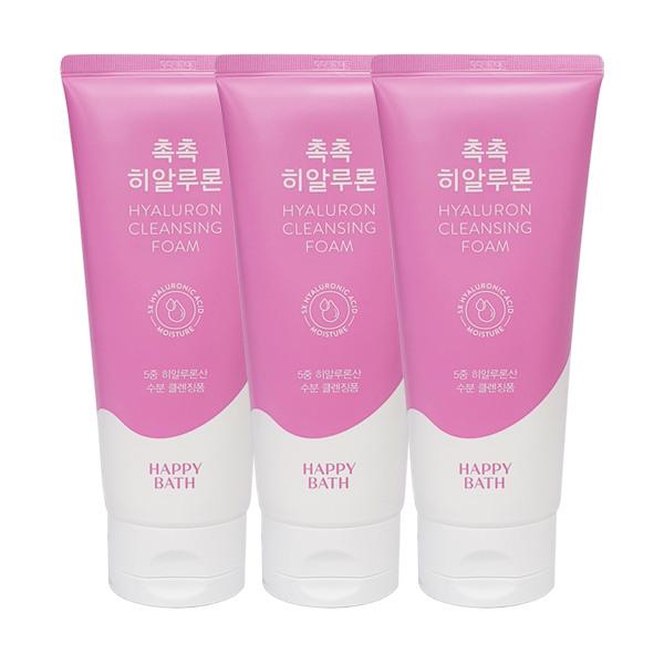 HAPPY BATH Moist Hyaluronic Cleansing Foam 200g x3