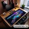 Music Guitar Theme Custom Mouse Pad Personalized With Name Text Customized Desk Mat For Office Home Decor