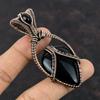Black Onyx Pendant Copper Wire Wrapped Pendant Natural Gemstone Pendant Copper Jewelry Handmade Pendant Anniversary Gift Wire Wrap Jewelry