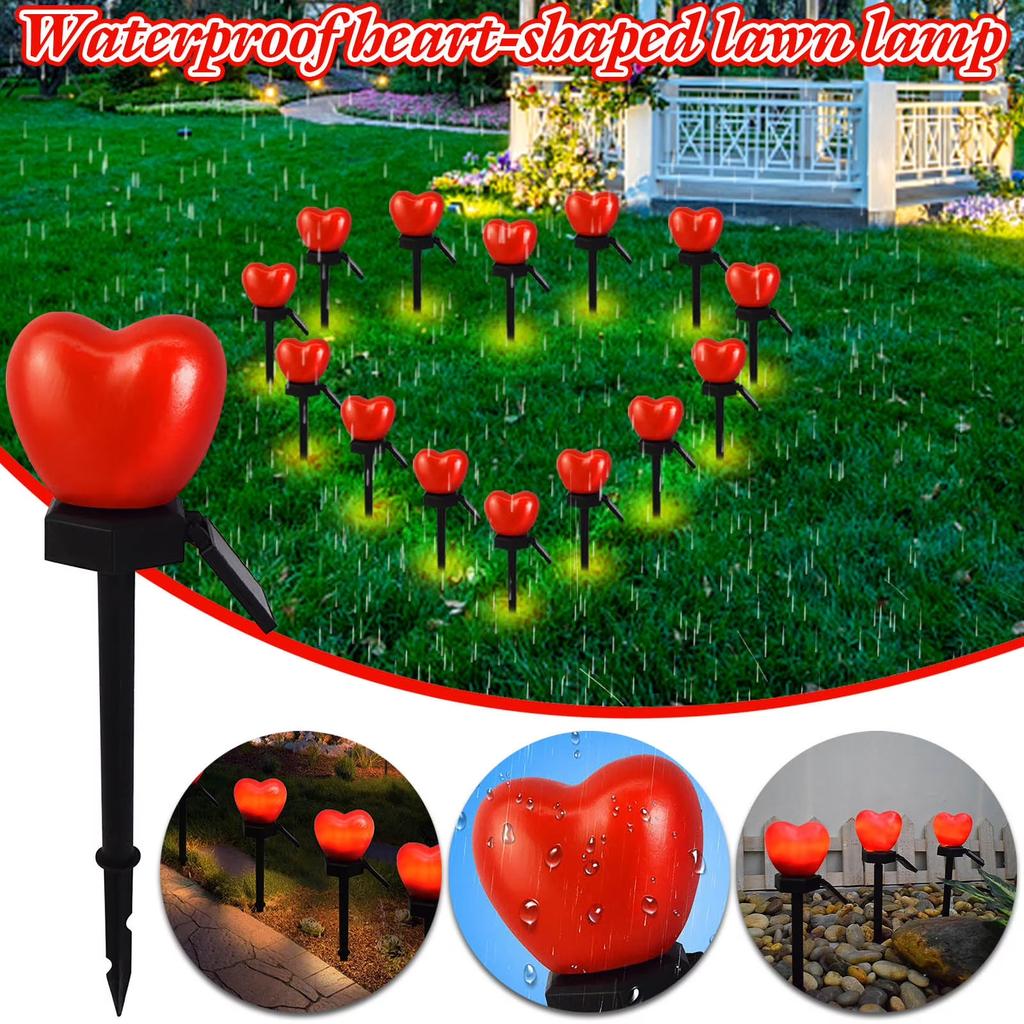 Valentines Day Decorations, Valentines Day Lights, Valentine's Day Decor, Solar Outdoor Led, Solar Outdoor Led Valentine Heart Light
