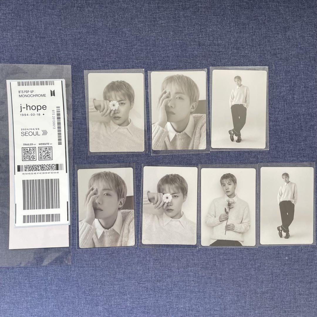 

[ИСПОЛЬЗОВАННЫЙ] BTS MONOCHROME POPUP J-HOPE Hobi Мини Фотокарточка