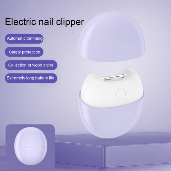 3-In-1 Automatic Electric Nail Clipper with Light Kids Adults Seniors Nail Trimmer Adjustable Speed Baby Manicure Grinding File Fingernail Cutter