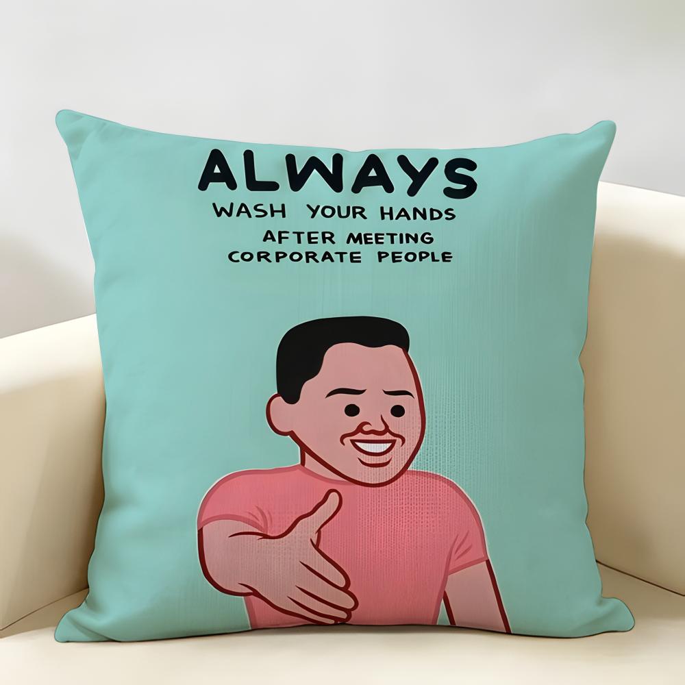 Art JJoan CCornella Cushion Cover Natural Linen Organic Fabric DoubleSided Printing Room Sofa Decor Pillow Case