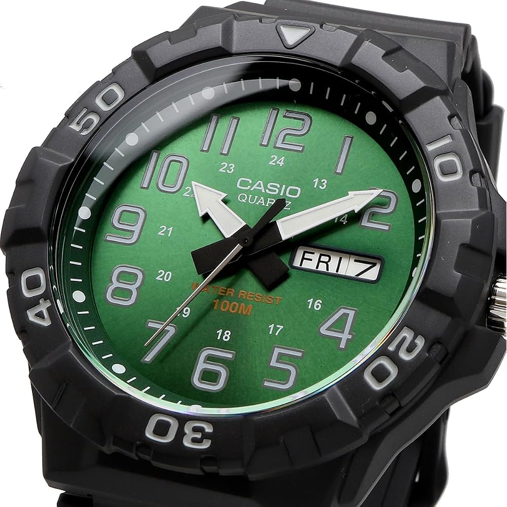 [CASIO] Standard STANDARD BIG FACE Quartz Watch MRW-210H-3BV Men's Green Kyokko Dial Overseas Mod...