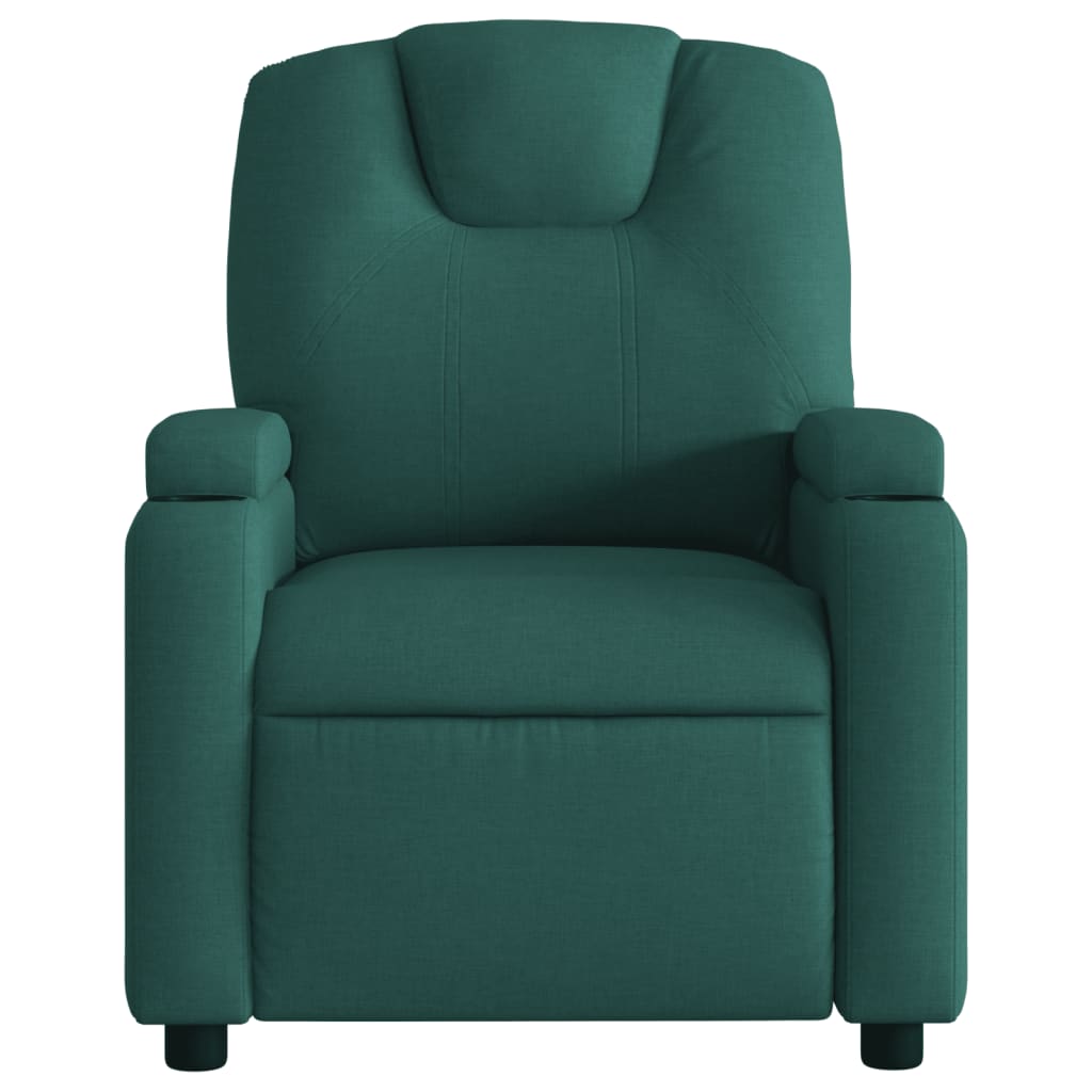 Relaxation Armchair Dark Green Fabric