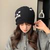 Keep Warm Drawstring Knitted Hat Warm Cold Proof Pullover Cap Plush Ear Protection Hat Cold Weather