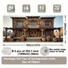 2D Rustic Wooden General Store Background for Wild West Birthday Party Decoration