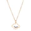 ins new creative inlaid zircon cloud raindrop necklace, niche cute design sense high quality Korean version collarbone chain