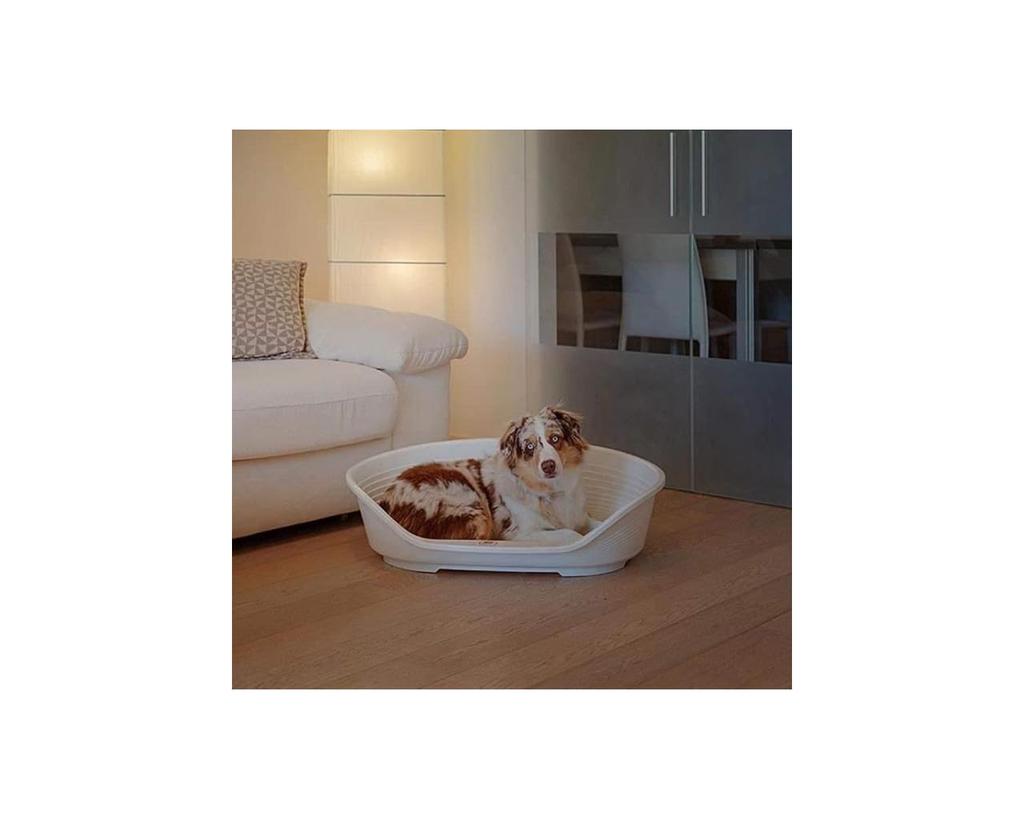 Ferplast Siesta DX 8 Washable Dog Bed, Plastic House, Dark Gray