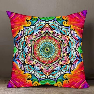Mandala Retro Dekorativní Povlak na Polštář Obývací Pokoj Kancelářské Ozdoby Domácí Povlak na Polštář,(1)