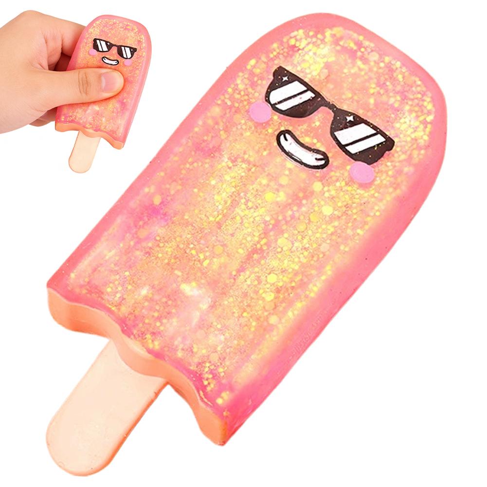 Squishy Glitter Popsicle Stick Fluffy Ice Cream Fidget Kids Toy Cute Fun Soft Stress Relief Toys Fun Fidget Toy Cute Toy