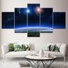Leinwandbild Weltraum Planet Sternenhimmel 5 Teile Wandkunst Malerei Modulare Tapeten Poster Druck für Wohnzimmer Heimdekoration
