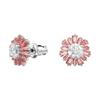 Swarovski Sunshine Rhodium Plated Pink Earrings Women Earrings 5642962