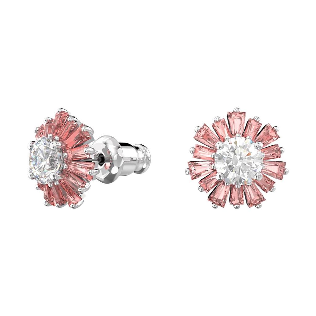 Swarovski Sunshine Rhodium Plated Pink Earrings Women Earrings 5642962