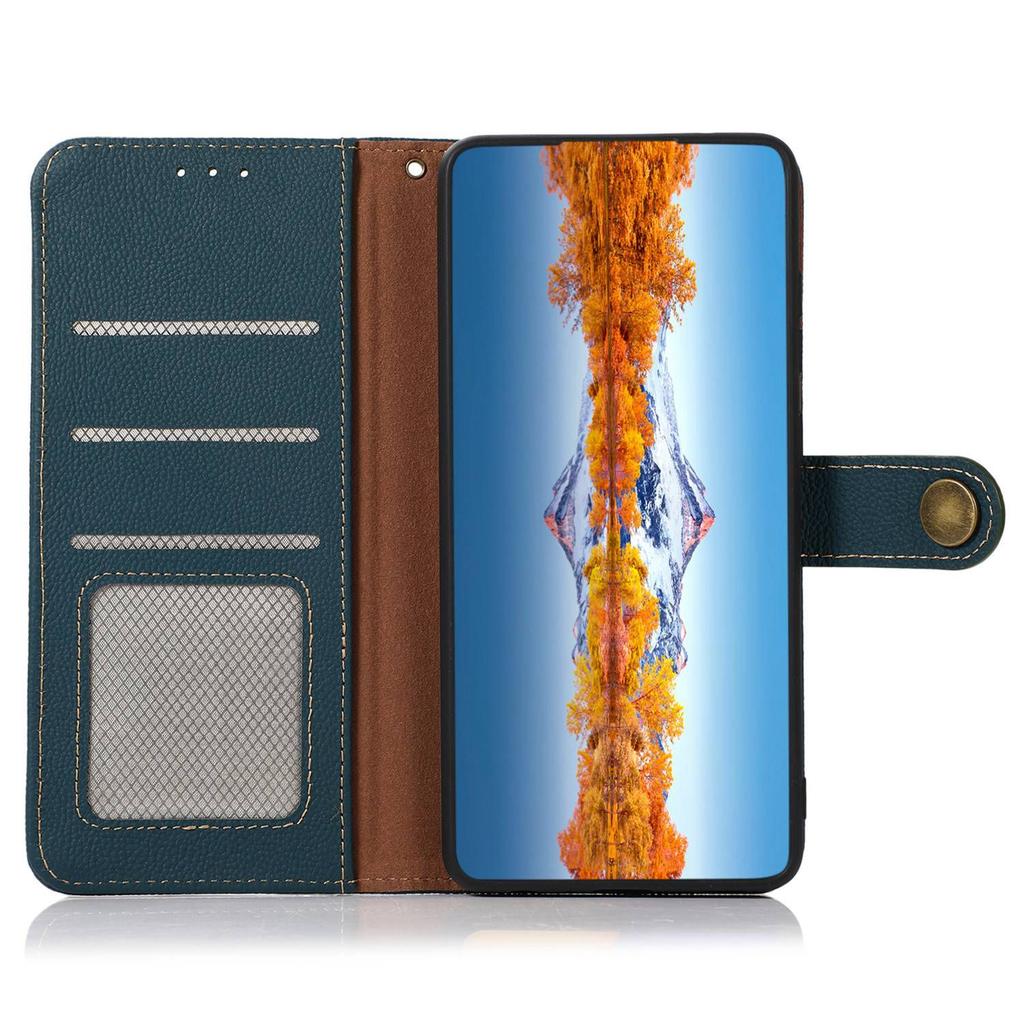 KHAZNEH For Sony Xperia 1 VI Case Wallet RFID Blocking Genuine Cow Leather Phone Cover
