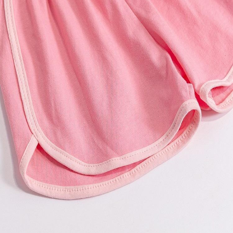Cute Girls Summer Cotton Short Sleeve Set Stylish Two Piece Outfit For Little And Middle Kids Casual Wear