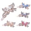 Fashion Women Butterfly Shape Rhinestones Inlaid Hair Clip Hairpin Headwear