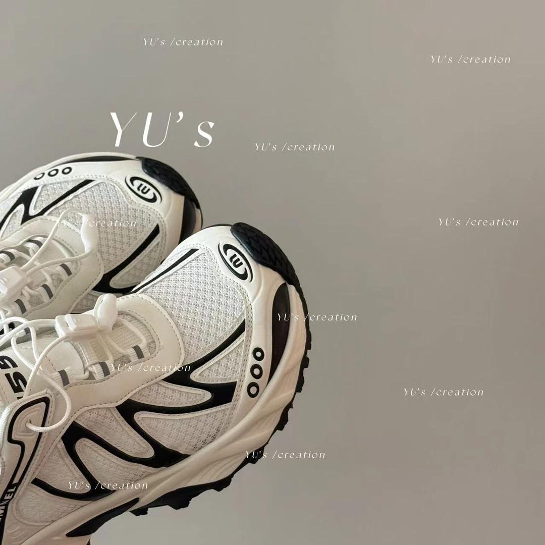 

Aerobic plan crooked head ultra-light sports shoes 2025 summer new thin mesh breathable hiking outdoor feeling casual shoes tide 40 чорний