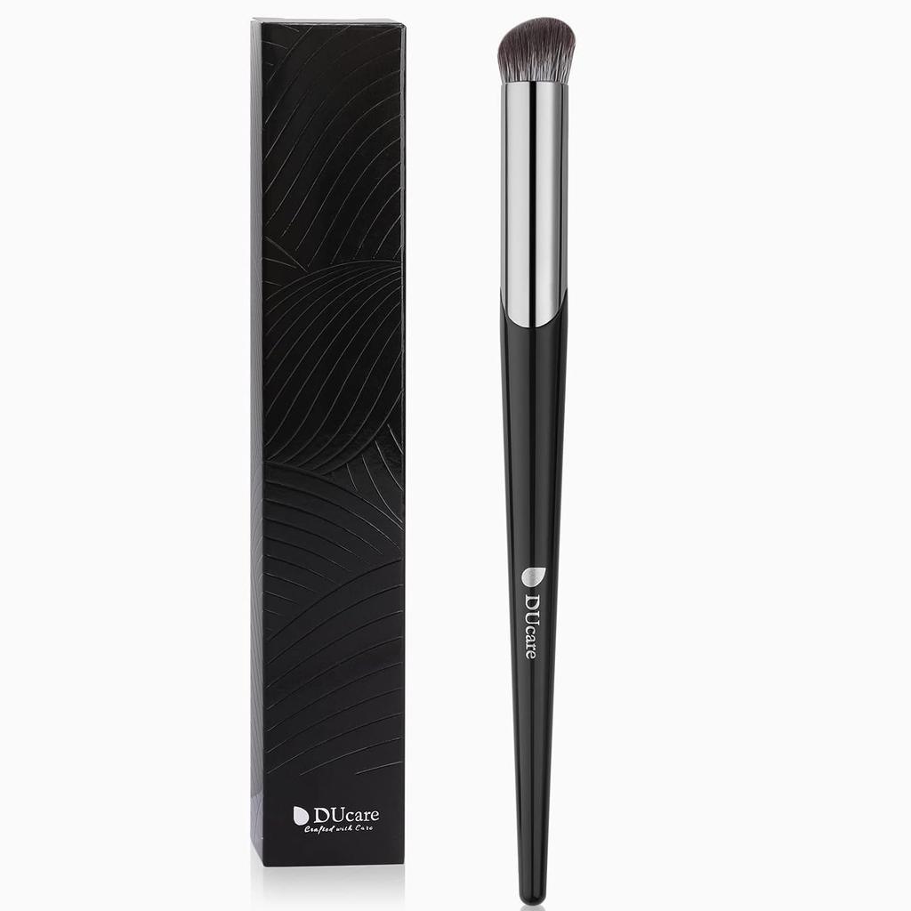 DUcare Concealer Brush Under Eye  Angled Small Nose Contour Brush, Mini Thin Slanted Foundation Face Eyebrow Eyes, Liquid Cream Blending