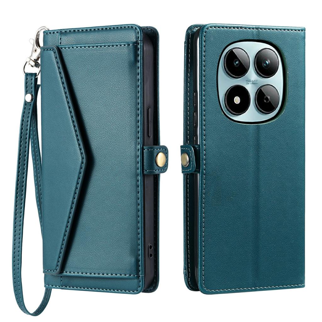 For Xiaomi Redmi Note 15 Pro 5G (Global) Leather Case with Wrist Strap Wallet Stand Phone Cover