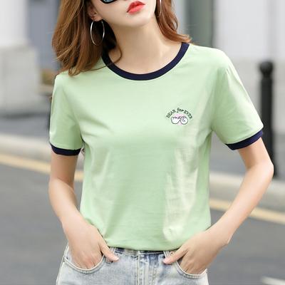 Sommer Süße Nette Kawaii Tops Stickerei T-Shirts Vintage Retro Kurzarm T Shirt Casual Frau Kleidung Blusen