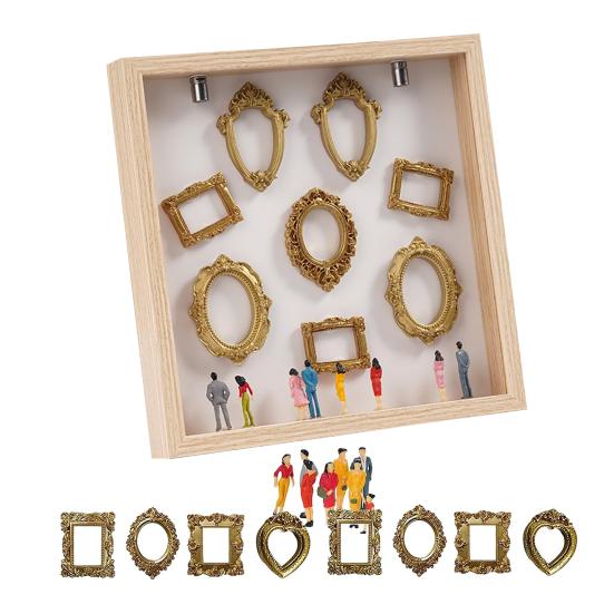 DIY Mini Photo Frame Box Lighted Memory Display Case Personalized Family Museum Silhouette Frame Kit