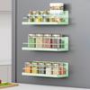 Wall Mounted Magnetic Spice Rack Punch Free Kitchen Storage Shelves  Living Room