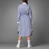 adidas Originals Blauwe Versie Collectie Lange Mouwen Jurken Dames Blauwe Kraag Matige Middellange Lengte HB9410